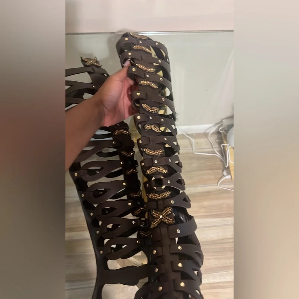 SS 13 Gianvito Rossi x Altuzzara Gladiator Heel Sz 38.5. - Picture 3 of 7